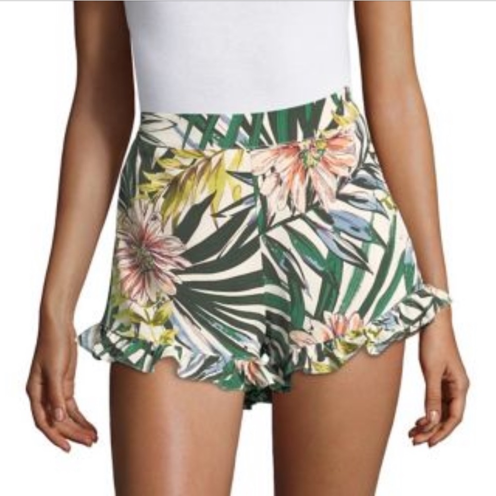 Design Lab Printed Ruffled shorts